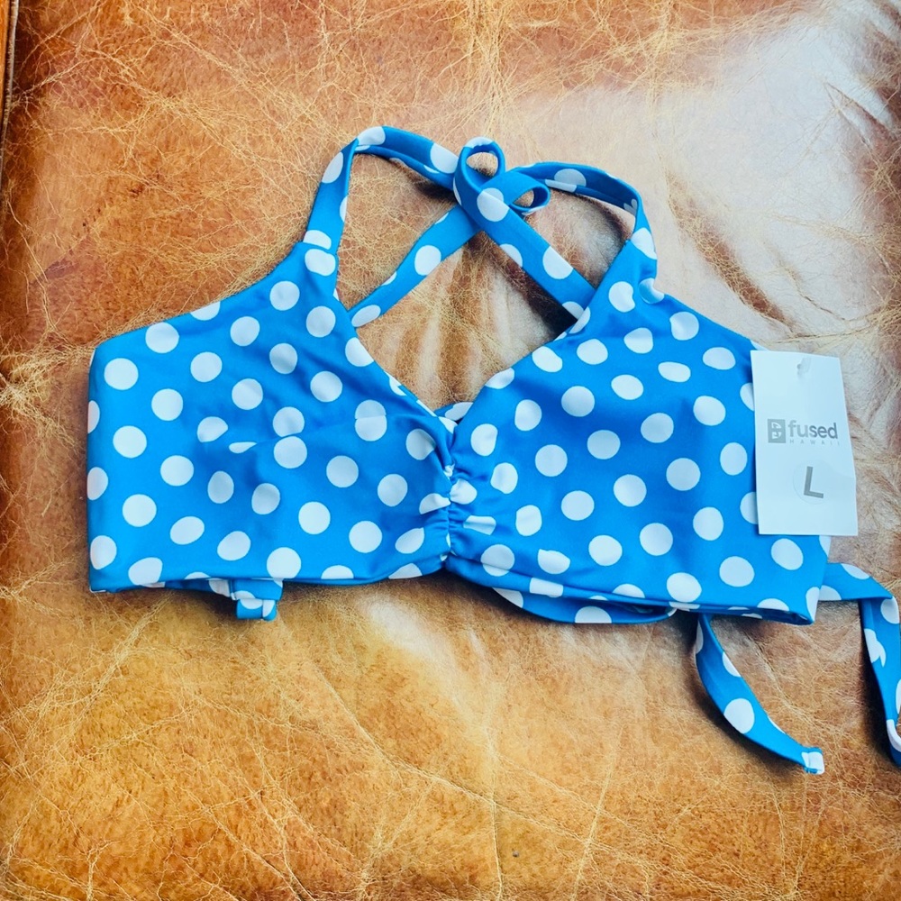 Fused Hawaii Retro Polka Dot Bikini Top